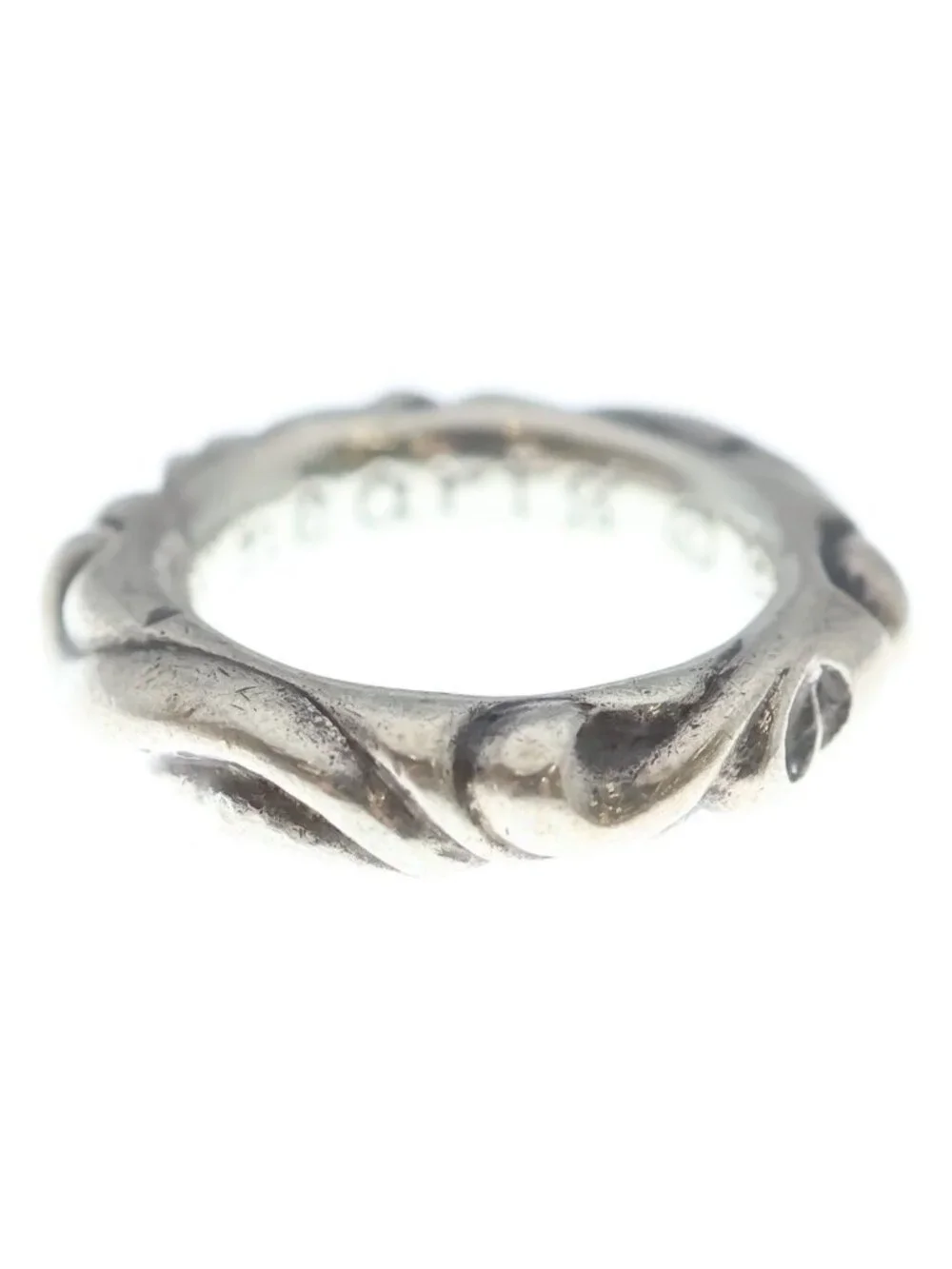 Chrome Hearts Scrl Band Scroll Ring Silver